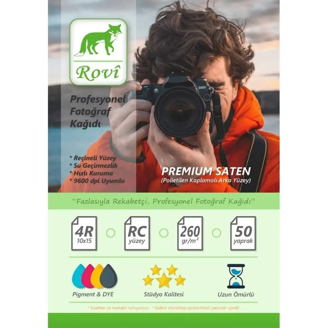 Rovi Rapunzel Satin Fotoğraf Kağıdı - 260gsm - 50yp - 10x15