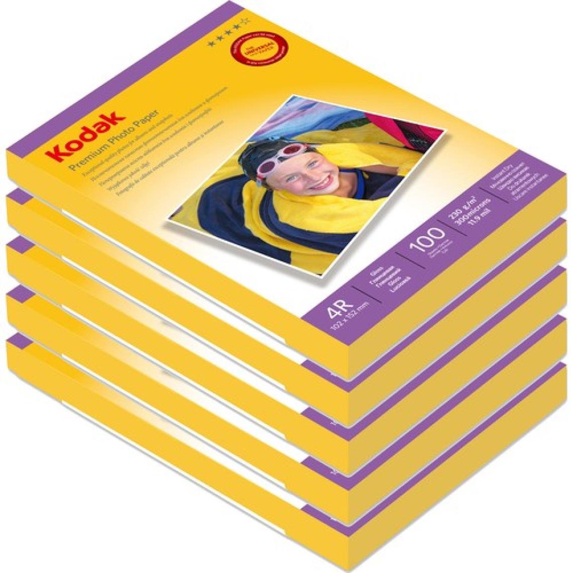 Kodak 230 Gram 10X15 Parlak 5'li Paket 500 Adet İnkjet Fotoğraf Kağıdı