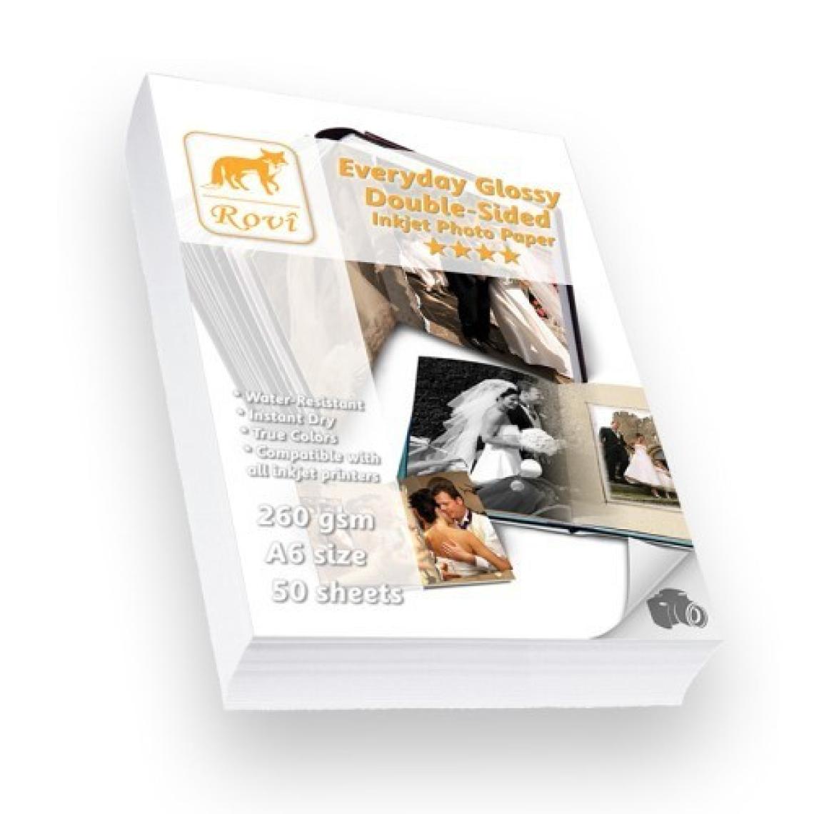 Rovi Everyday Parlak Çift Taraflı Fotoğraf Kağıdı - 260Gsm - 50Yp - A6