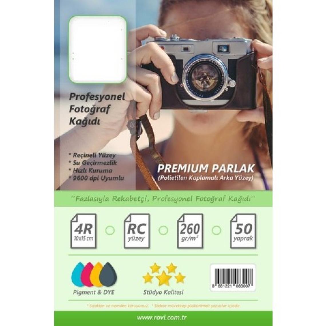 Rovi Rapunzel Parlak Fotoğraf Kağıdı - 260gsm - 50yp - 10x15