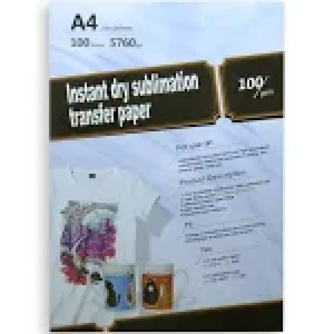 Star Film Profesyonel A4 100 Gsm Sublimasyon Transfer Baskı Kağıdı 100 Sayfa