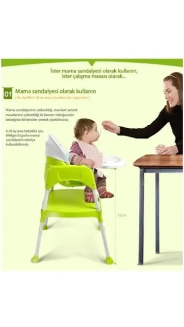 Moje Mama Sandalyesi Kılıflı Set - Pembe