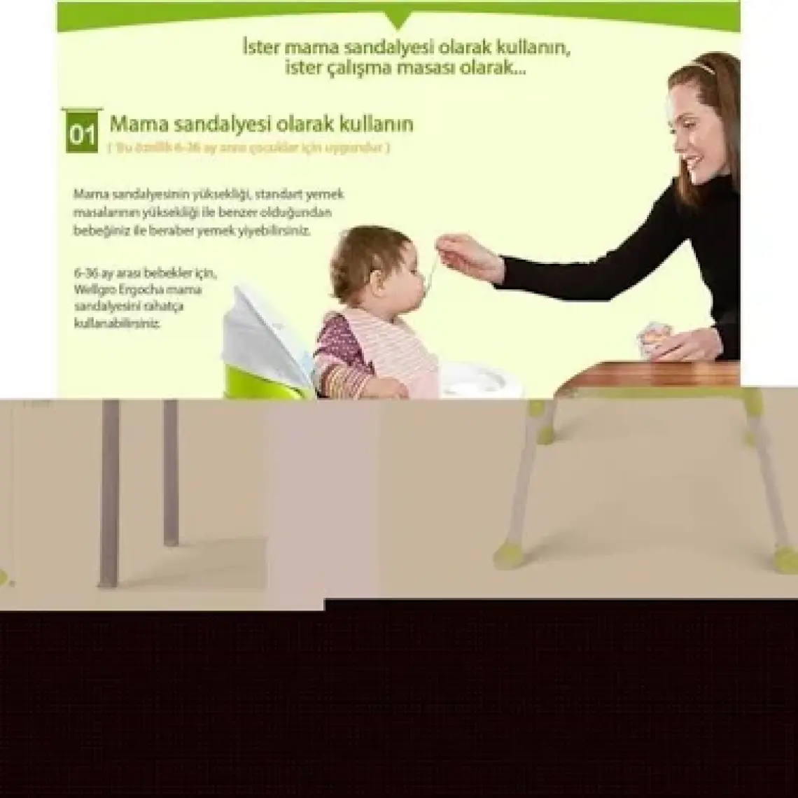 Moje Mama Sandalyesi Kılıflı Set - Pembe