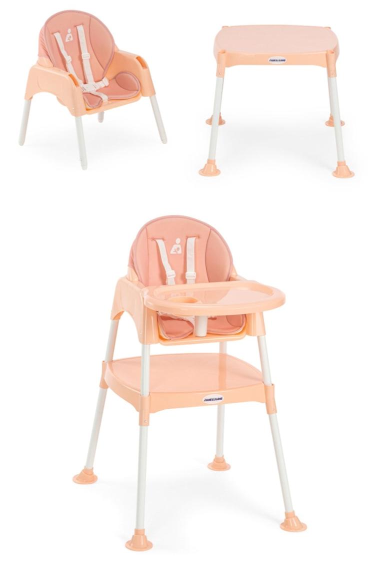 Wellgro Pretty 3 in1 Çalışma Masalı Mama Sandalyesi Pembe