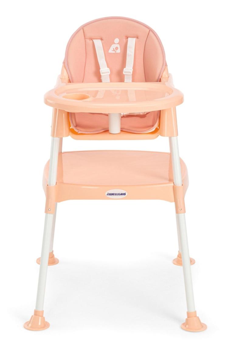 Wellgro Pretty 3 in1 Çalışma Masalı Mama Sandalyesi Pembe