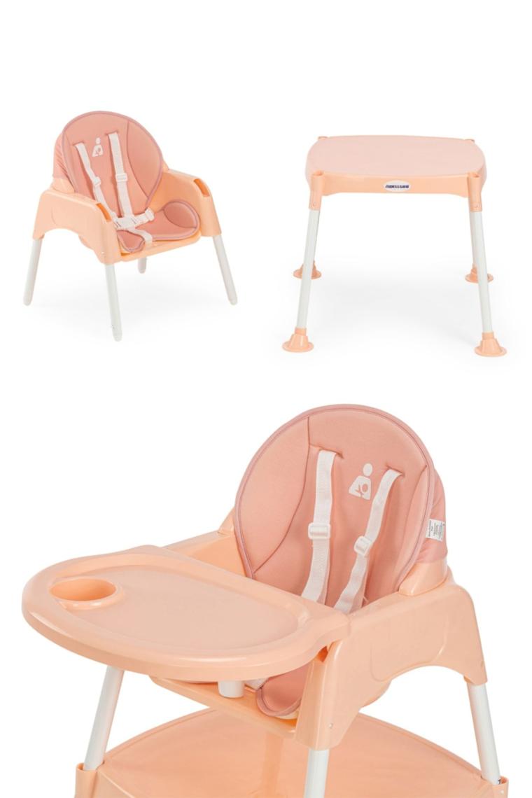 Wellgro Pretty 3 in1 Çalışma Masalı Mama Sandalyesi Pembe