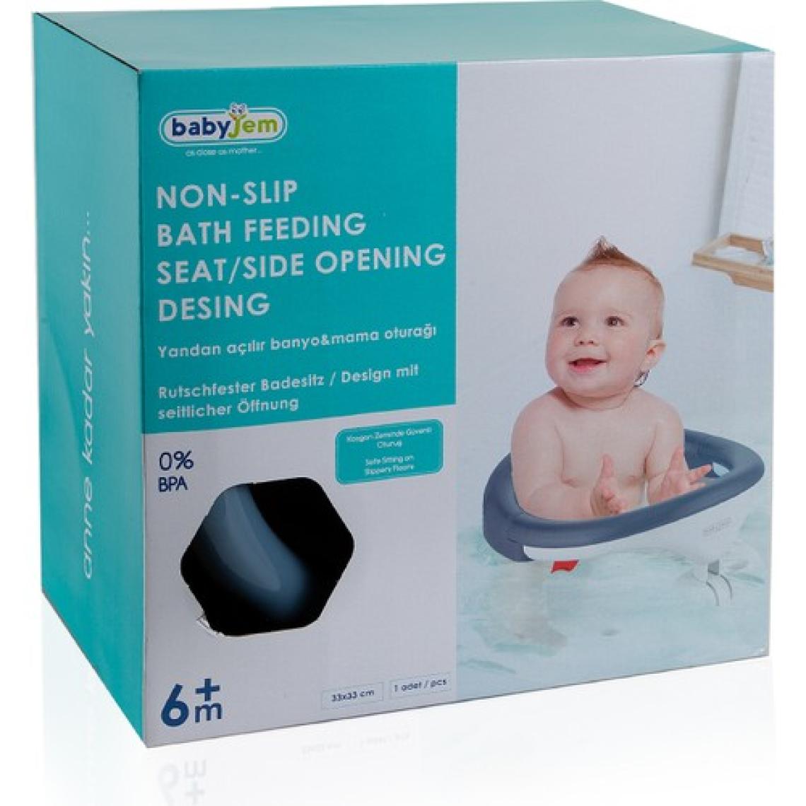 Babyjem Yandan Açılır Banyo  Mama Oturağı Indigo