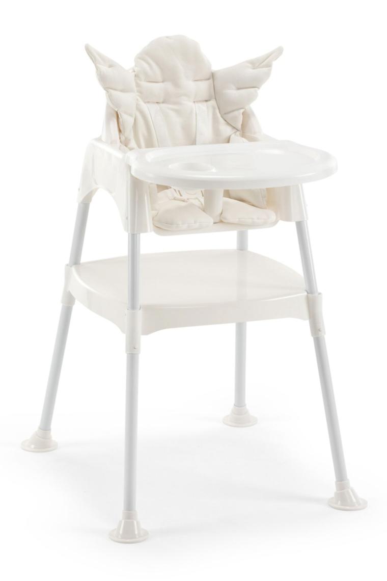 WellGro  Angel Çalışma Masalı Mama Sandalyesi - Ekru Pedli