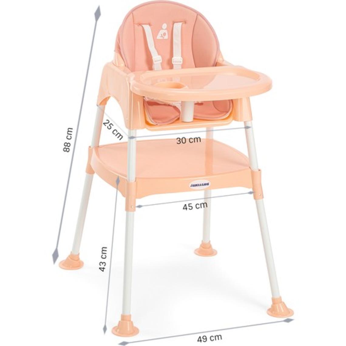 Wellgro Pretty 3in1 Çalışma Masalı Mama Sandalyesi