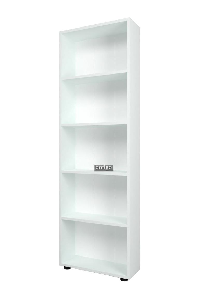 Bofigo Dekoratif 5 Raflı Kitaplık Modern Kitaplık Beyaz