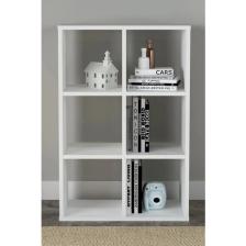 BSH Gülbay Mobilya Cube 6 Raflı Kitaplık Large Beyaz
