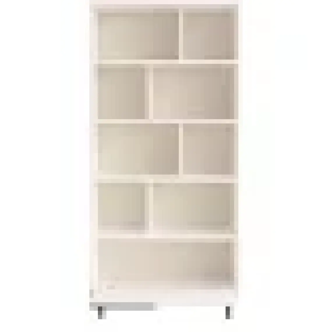 Yurudesign Ocean Kitaplık Raf Metal Ayaklı 176CM Kapaklı Beyaz On4-W