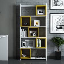 Variant Box Çalışma Masası Ve Kitaplık Takımı Beyaz Sarı
