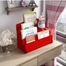 Mingitav Mini Lucky 4 Raflı Ahşap Masaüstü Mini Kitaplık Montessori Çocuk Kitaplığı Çocuk Odası Kitaplık