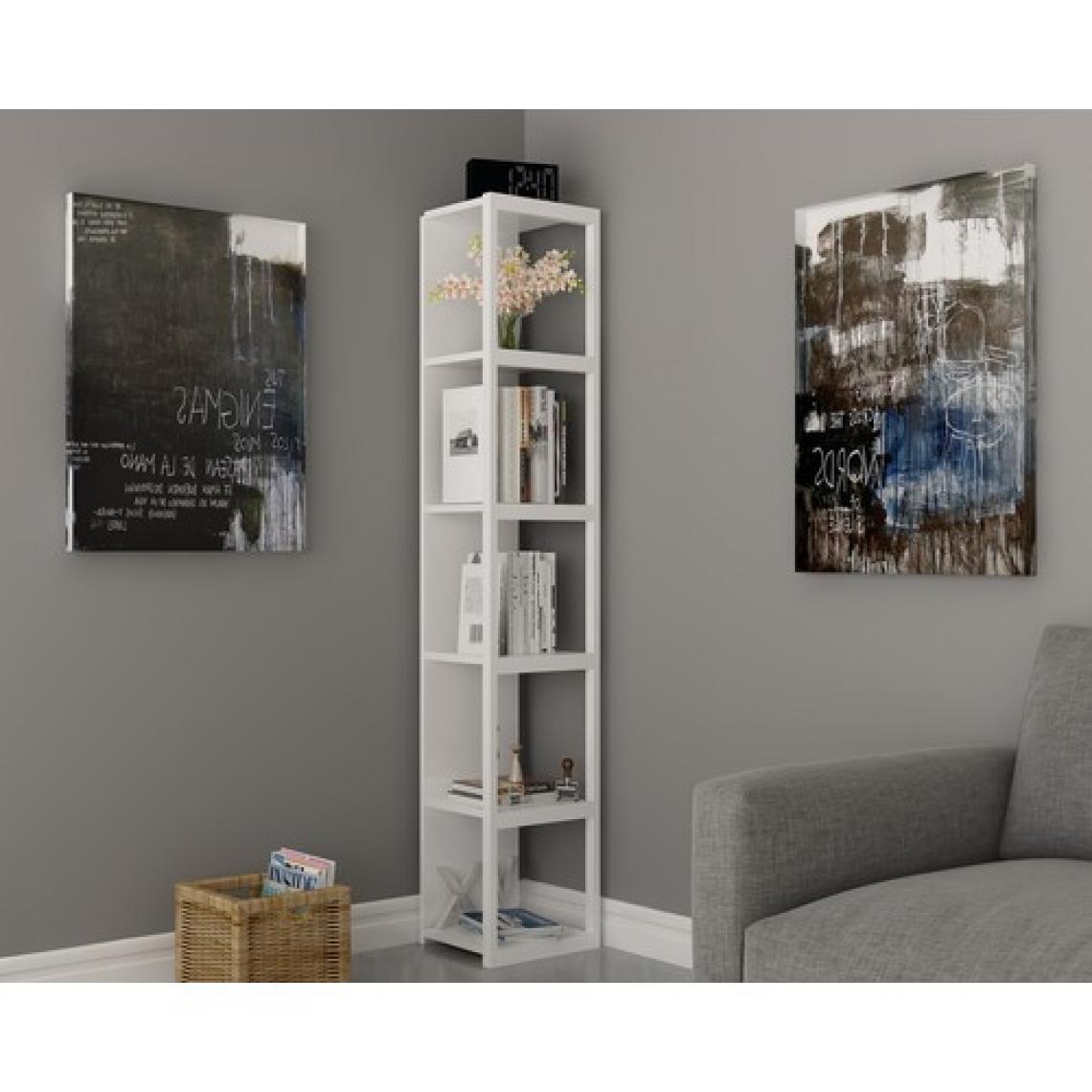 Decorotika Texas Kitaplık - Beyaz - Beyaz