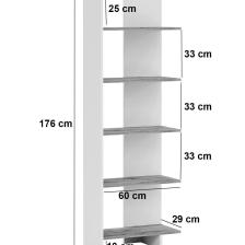 İntergo Asimetrik Beş Raflı Kitaplık