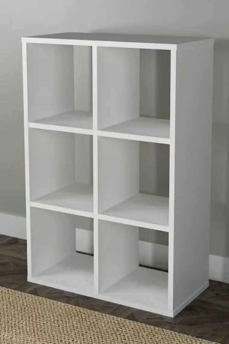 BSH Gülbay Mobilya Cube 6 Raflı Kitaplık Large Beyaz