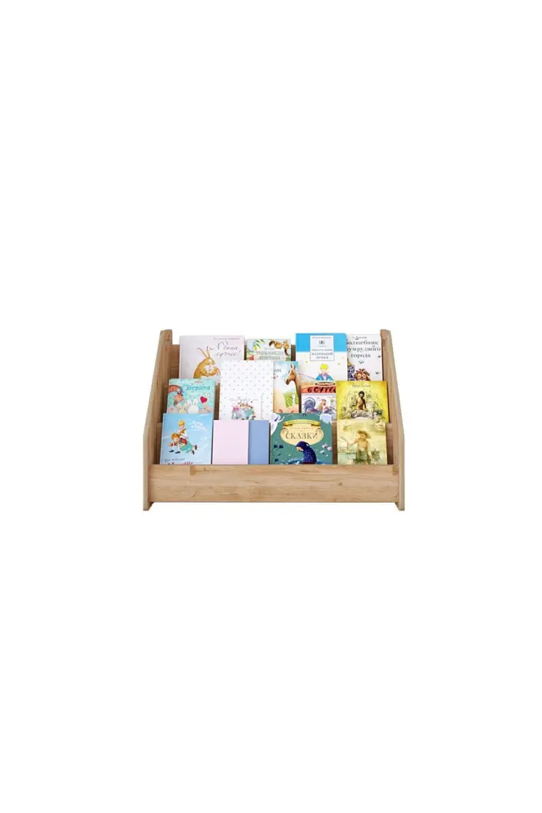 Minera Anka Montessori Ahşap Yer Kitaplığı - MDF, 58x34x37 cm, Mavi, Minimalist Tasarım, Ev ve Ofis Kullanımı İçin
