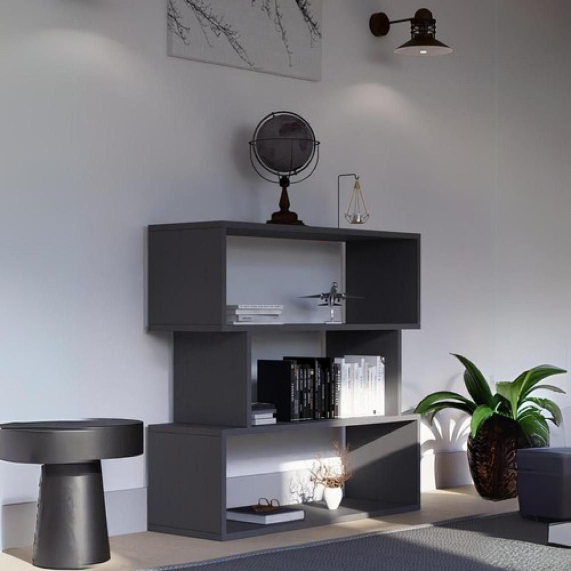 İda Wooden Lexa Çok Amaçlı Modern Kitaplık ve Raflı Kitaplık - 3 Raflı 3 Katlı 88 cm