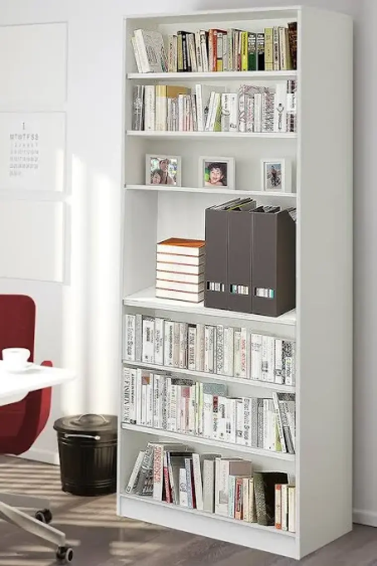 Dekorex KTP-211-Beyaz Yüksek Kitaplık