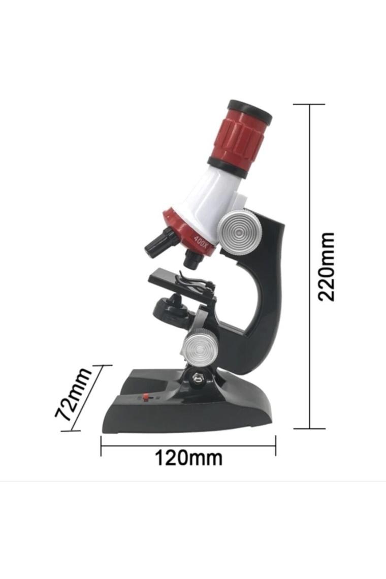 Faturalı Işıklı Mikroskop Çocuk Eğitimi Için Mikroskop Seti 100x400x1200x Büyütme