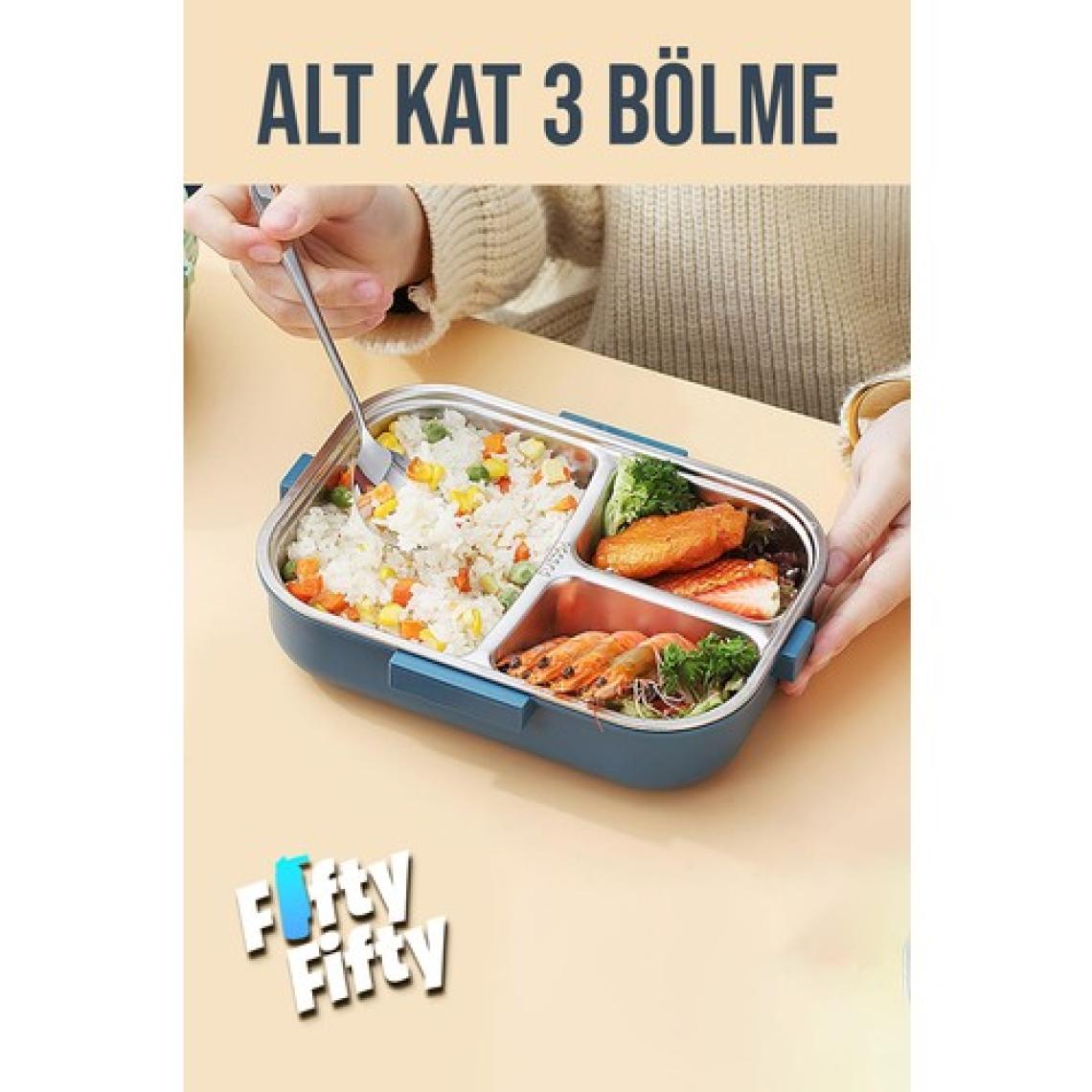 Vagonlife 1100 ml Çorba Kaseli-Metal Kaşıklı Paslanmaz Çelik Bento Lunch Box Yeni Nesil Sefer TASI-FFBL70100