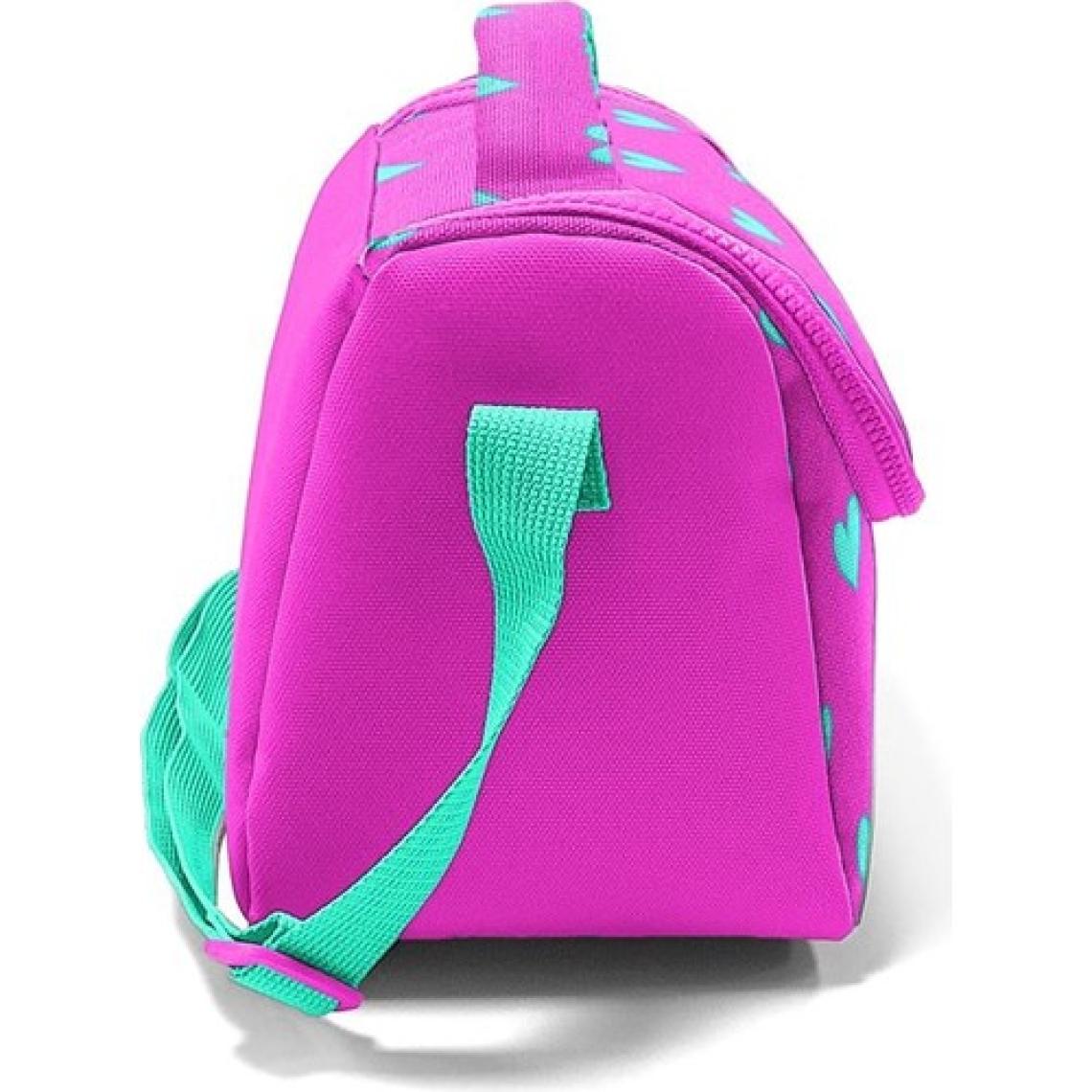 Coral High Kids Neon Pembe Su Yeşili Kalp Desenli Thermo Beslenme Çantası 11806