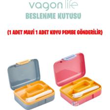 Vagonlife Beslenme Kutusu 2 Katlı Çatal bıçak kaşık Setli