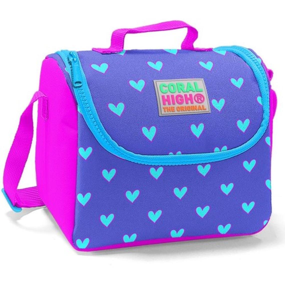 Coral High Kids Lavanta Kalp Desenli Thermo Beslenme Çantası 22706