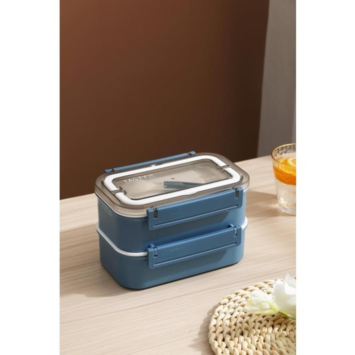 Vagonlife Bento Lunch Box Ofis-Okul Için Yeni Nesil Sefer Tası Çift Kat 3 Bölme Paslanmaz Çelik F494