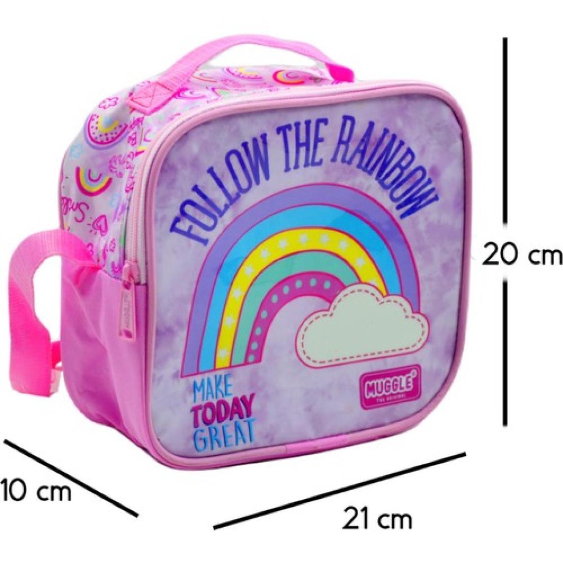 Muggle Termoslu Soft Rainbow Pembe Beslenme Çantası (MU-6733)