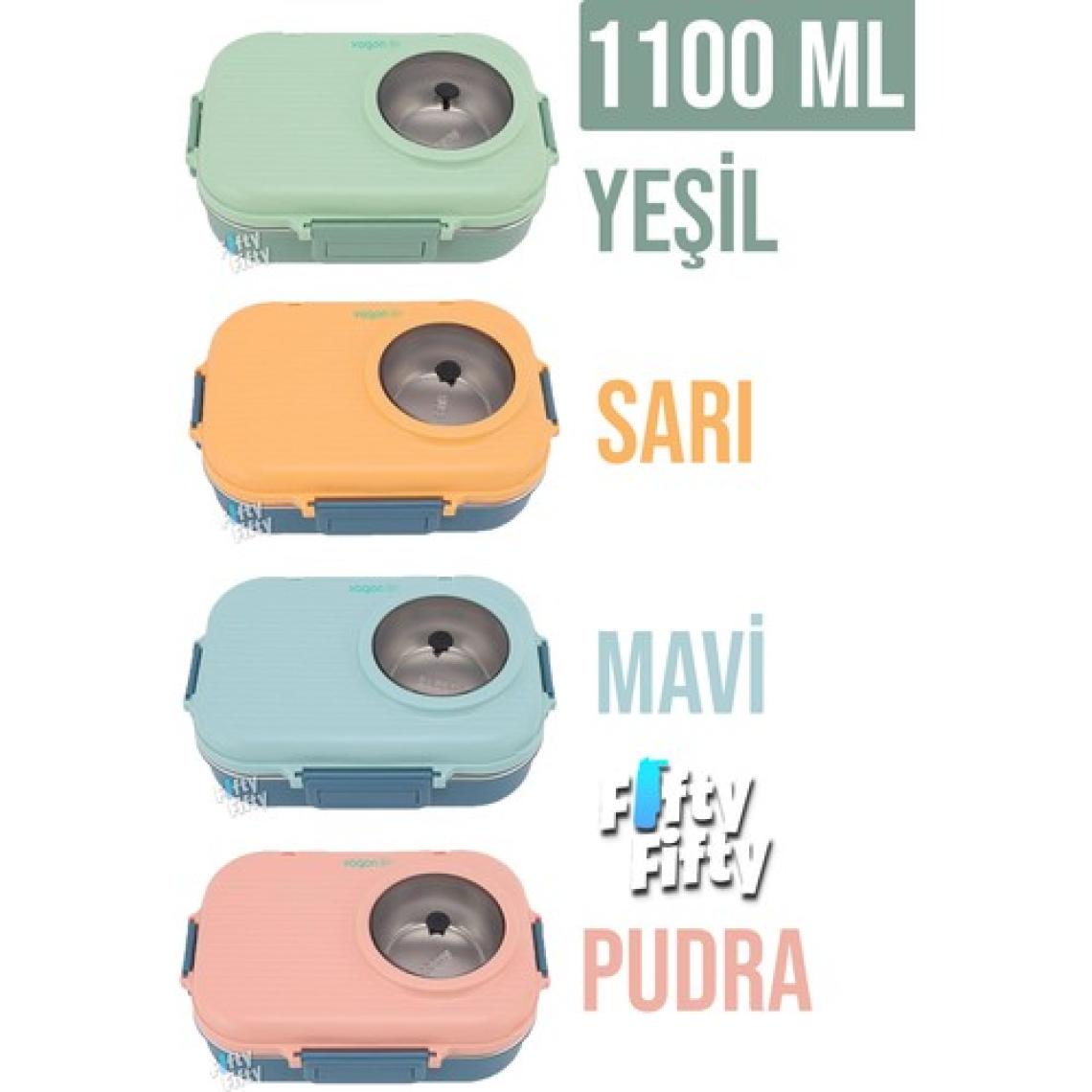 Vagonlife 1100 ml Çorba Kaseli-Metal Kaşıklı Paslanmaz Çelik Bento Lunch Box Yeni Nesil Sefer TASI-FFBL70100