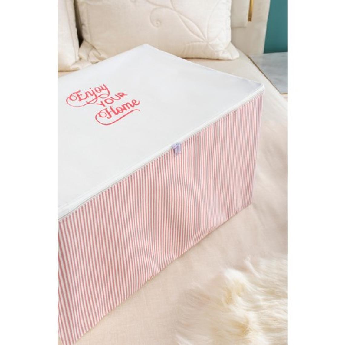 Serstil Orta Boy Baskı Detaylı Pembe Çizgili Hurç 63 x 40 x 34 cm