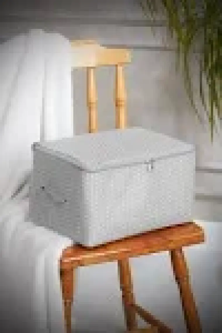 Serstil Mini Boy Baskı Detaylı Mavi Çizgili Hurç 30 x 22 x 18 cm