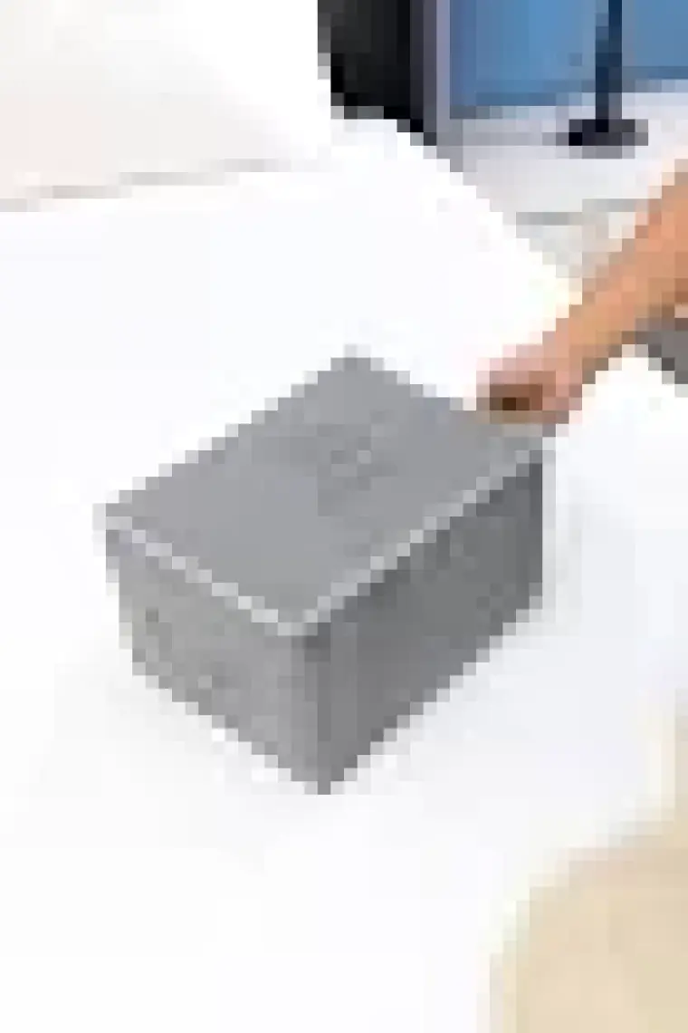 Serstil Mini Boy Baskı Detaylı Mavi Çizgili Hurç 30 x 22 x 18 cm