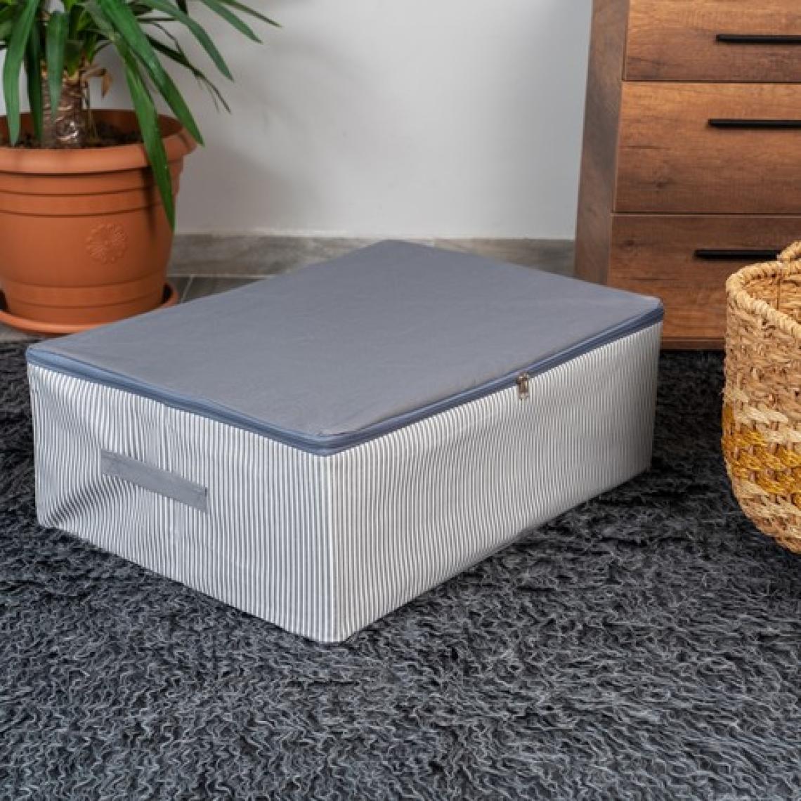 Nacarev Mega Boy Çizgi Desen Baskılı Antrasit Baza Altı Düzenleyici Hurç 75x40x20 cm