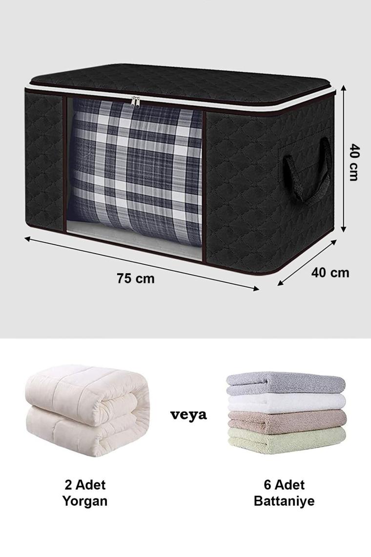 Rek Home Pencereli Yastık Yorgan Hurcu / 75 x 40 x 40 cm