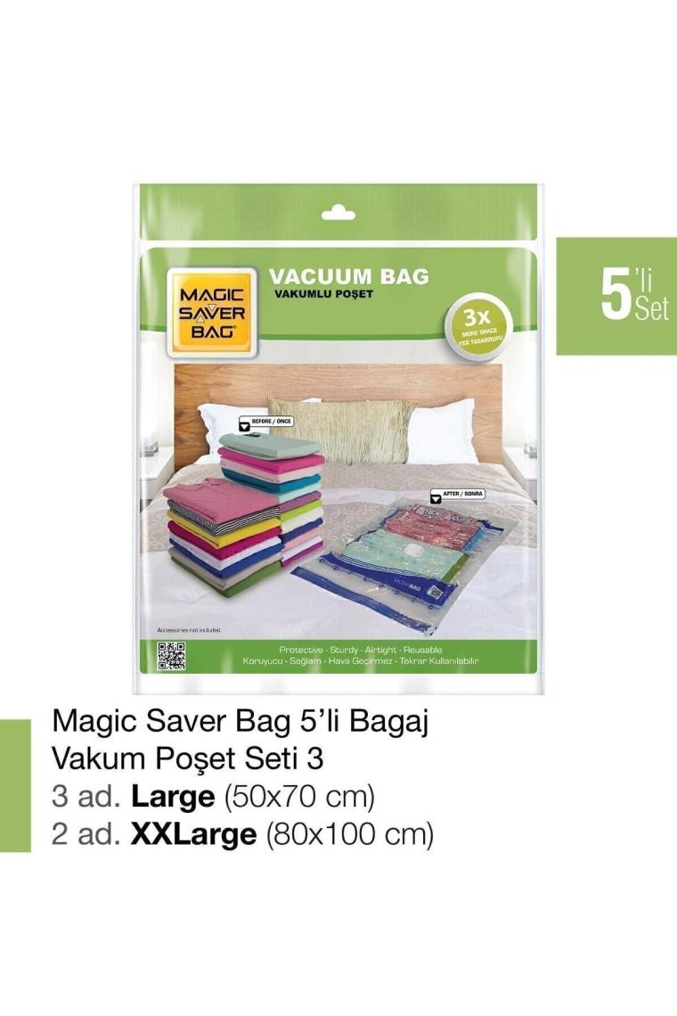 5´li Bagaj Vakumlu Poşet Seti 3