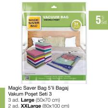 5´li Bagaj Vakumlu Poşet Seti 3