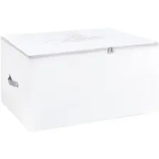 Çiçek Desen Baskılı Hurç - Beyaz/gri - 64x41x35 Cm
