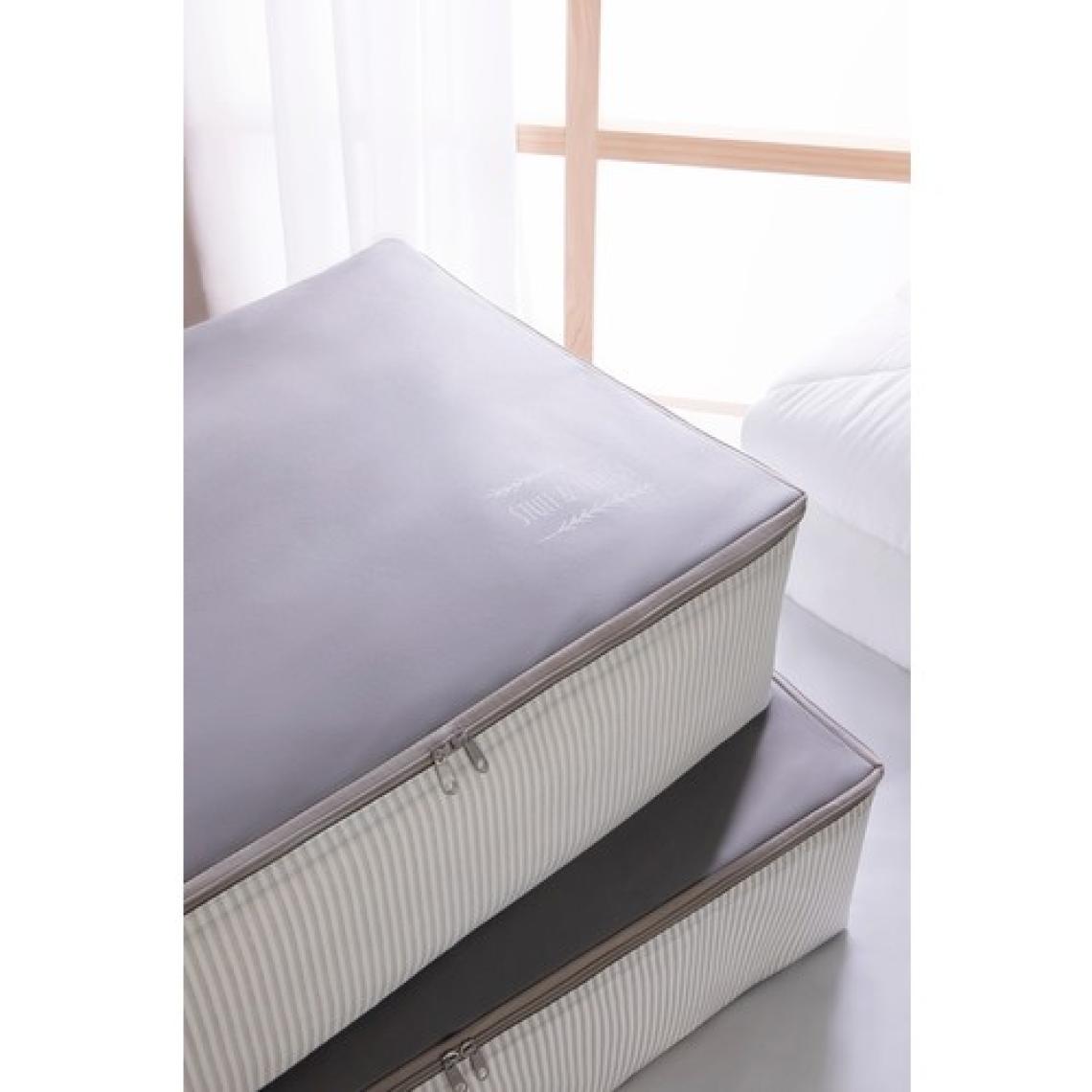 Ocean Home Textile 2'li Stuff&Things Gri Baza Altı Yastık Yorgan Kazak Hurcu, Hurç