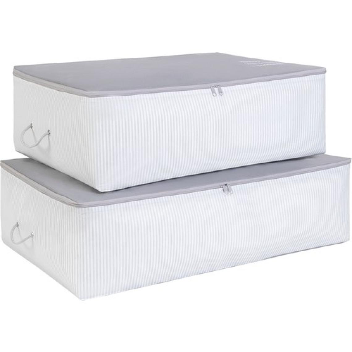 Ocean Home Textile 2'li Stuff&Things Gri Baza Altı Yastık Yorgan Kazak Hurcu, Hurç