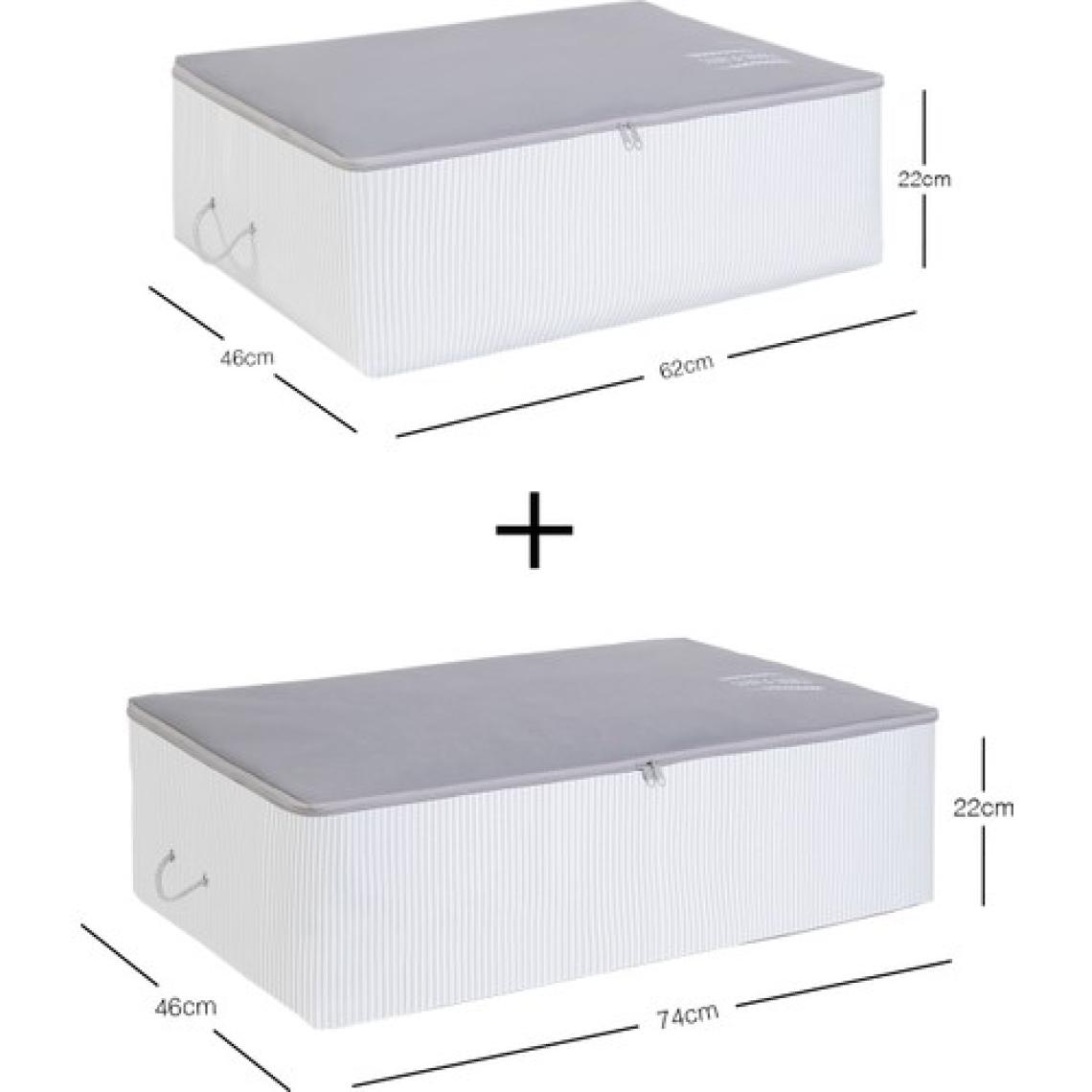 Ocean Home Textile 2'li Stuff&Things Gri Baza Altı Yastık Yorgan Kazak Hurcu, Hurç