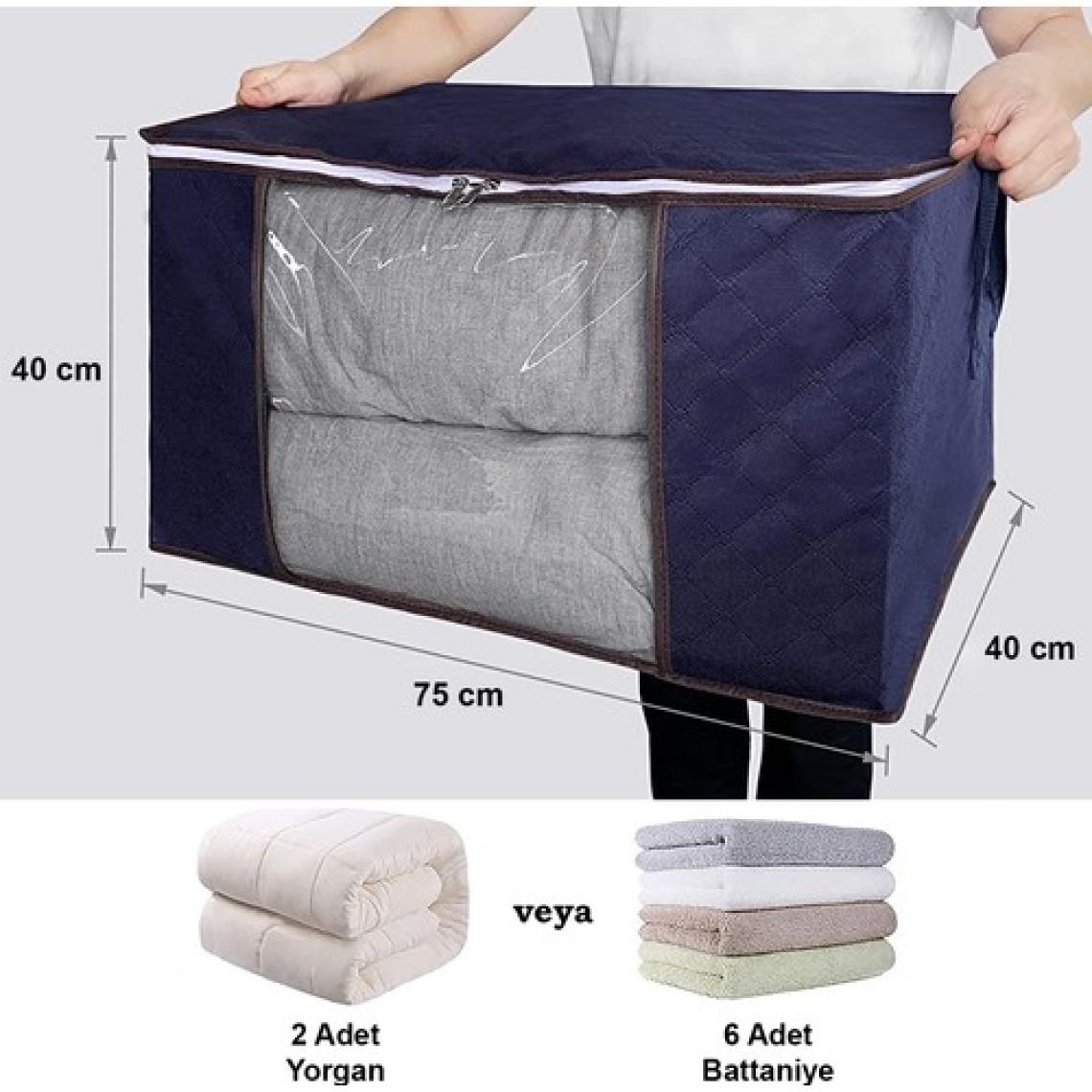 Rek Home Pencereli Yastık Yorgan Hurcu / 75 x 40 x 40 cm
