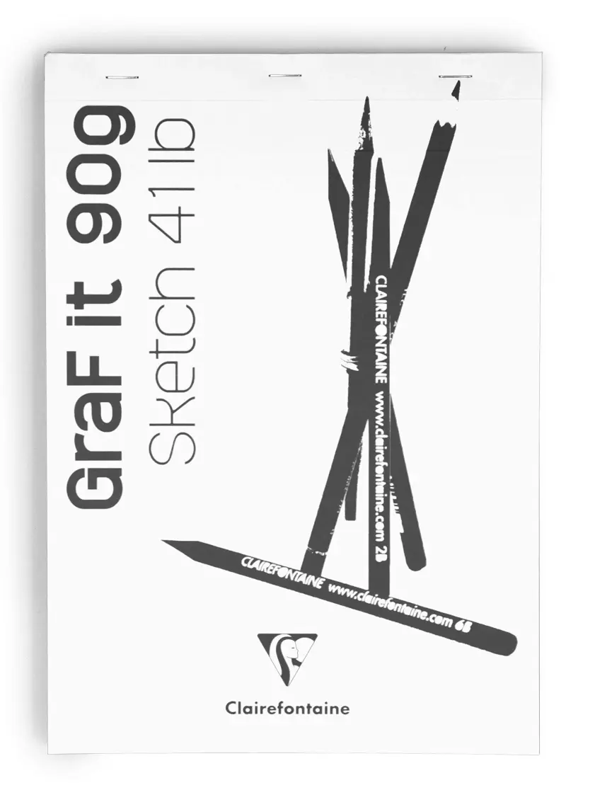 Clairefontaine Graf İt Beyaz Çizim Blok 80 Yaprak 90 Gr. A4