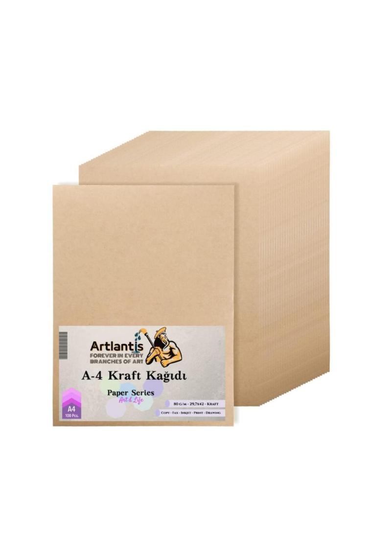 Artlantis A4 Kraft Kağıt 80 gr 100 Adet Artlantis Kraft Saman Kağıt 100 Adet