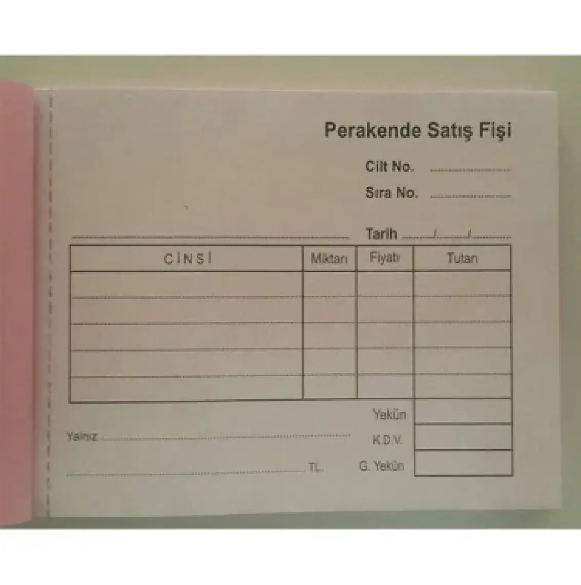 Özkan Perakende Satış Fişi Otokopili 2 Nüsha 6 lı Paket