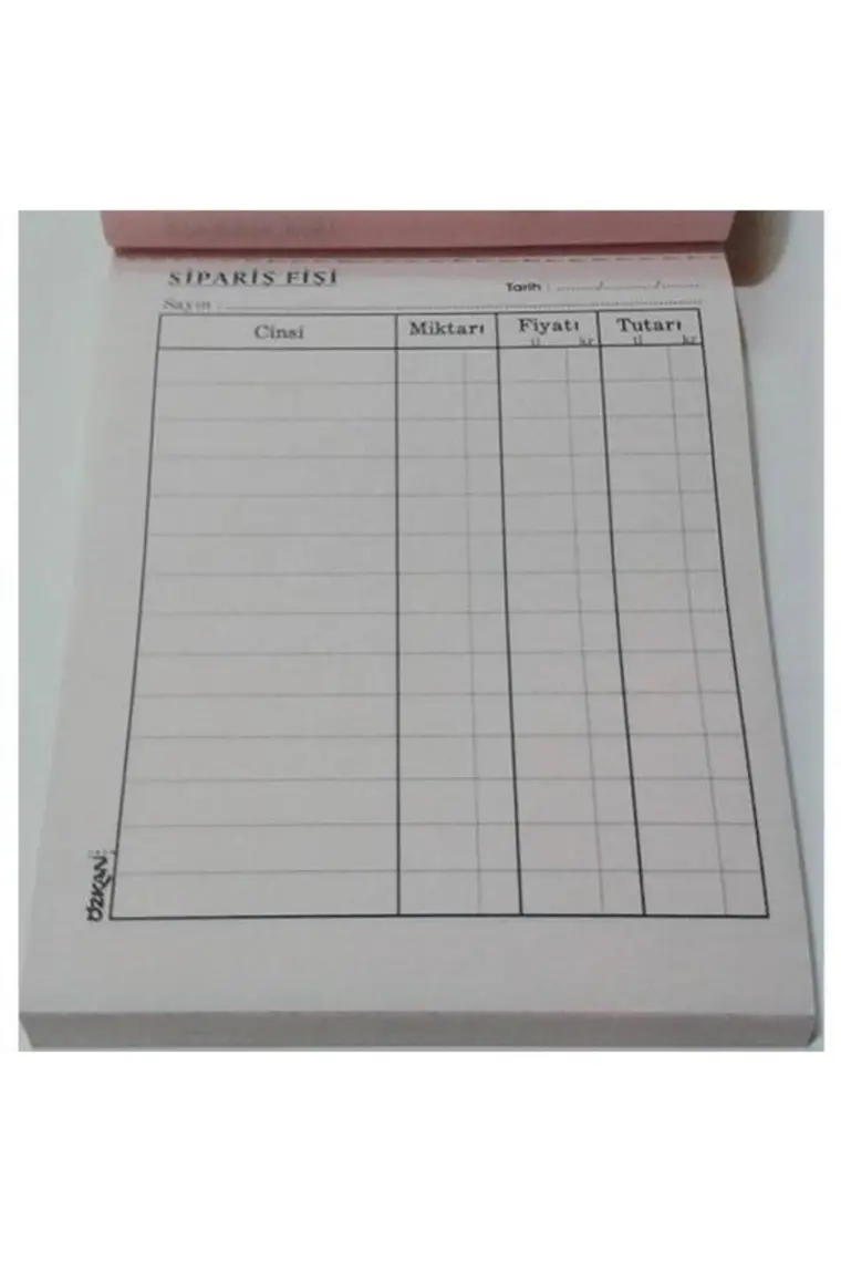Özkan Sipariş Fişi Mini 2 Nüsha Otokopili 6 lı Paket