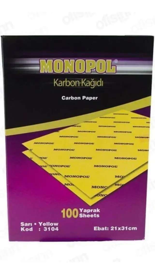Monopol A4 Karbon Kağıdı 5'Li - Sarı