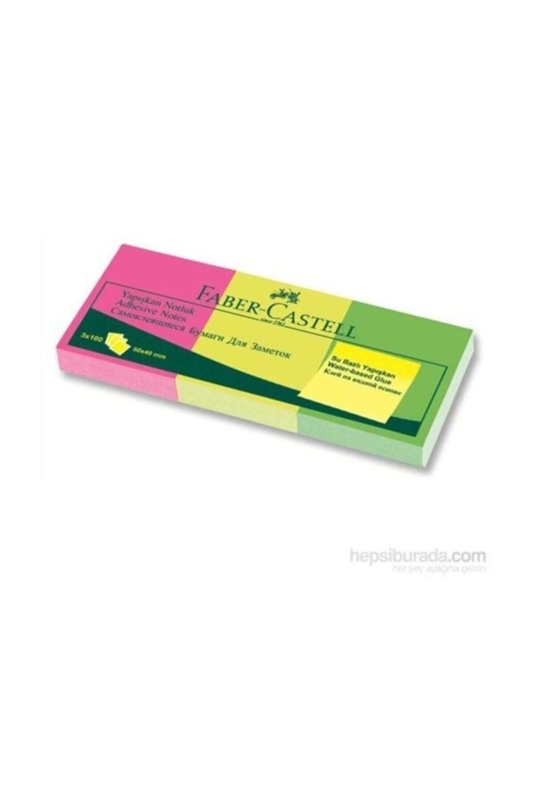 Faber-castell Yapışkan Notluk 50x40mm Karışık Fosforlu 3 Renk /